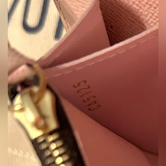 SOLD! ❌ Louis Vuitton Brown Damier Caissa Wallet With Pink Interior & Dust Bag - Picture 15 of 16